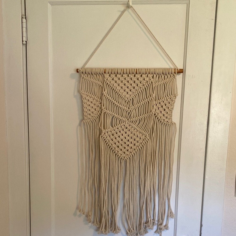 Handcrafted Cream Macramé Wall Hanging